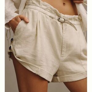 By Anthropologie Linen Beach Shorts